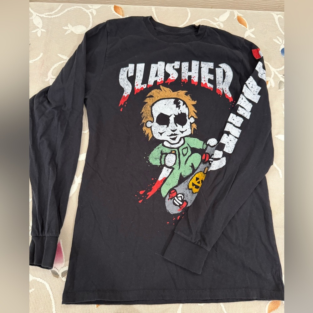 Kids Black Slasher Long Sleeve Shirt